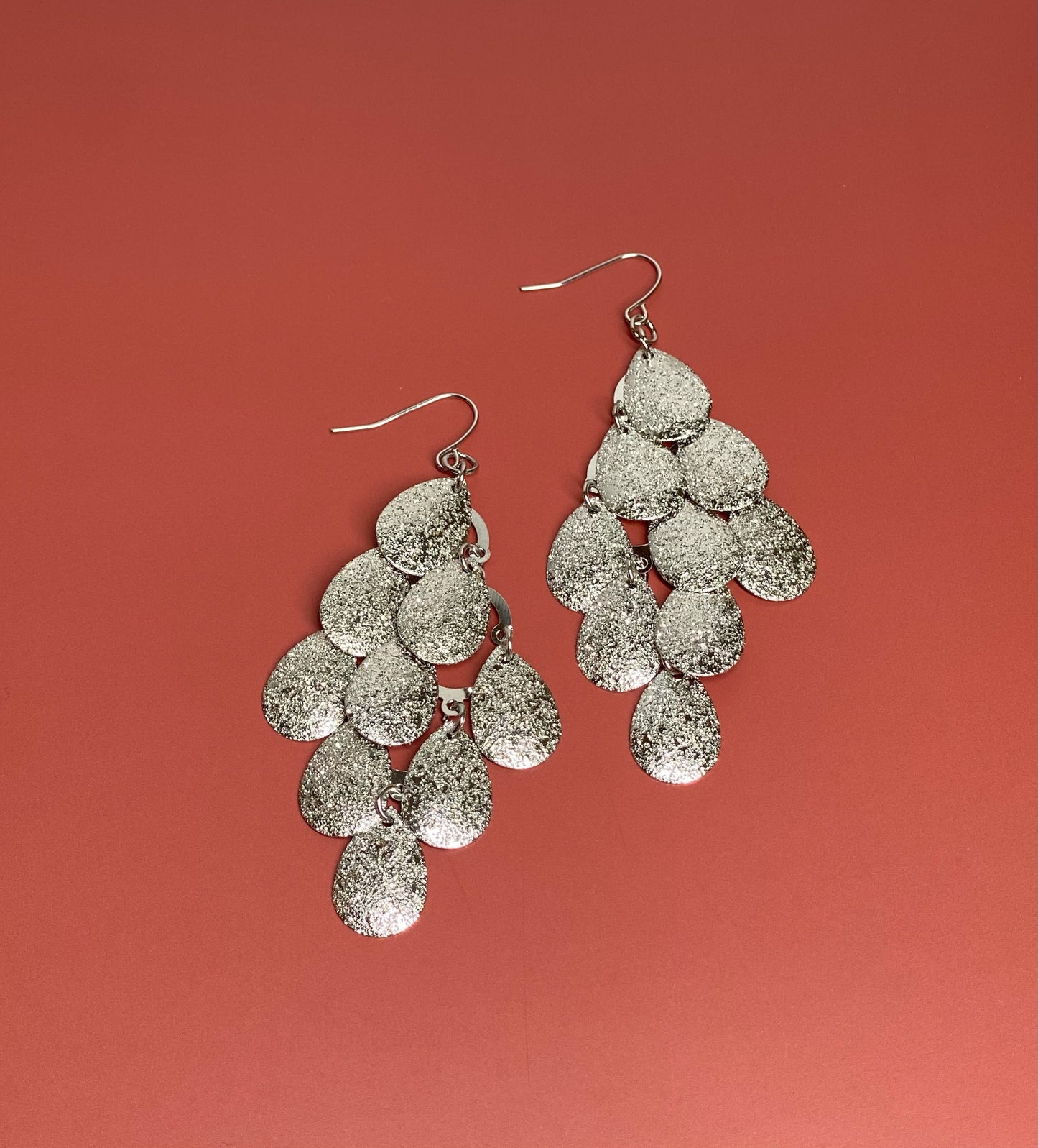 Silver Peacock Dangle