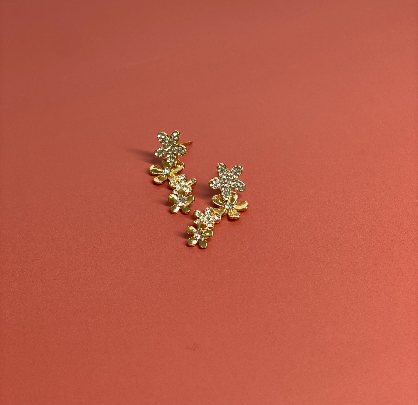 Sparkly Floral Dangle