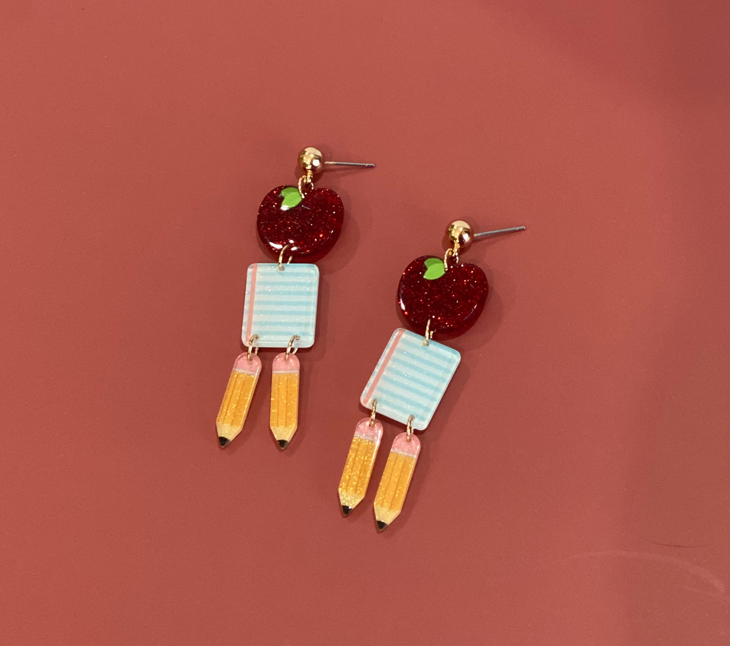 Apple, Paper & Pencil Dangles