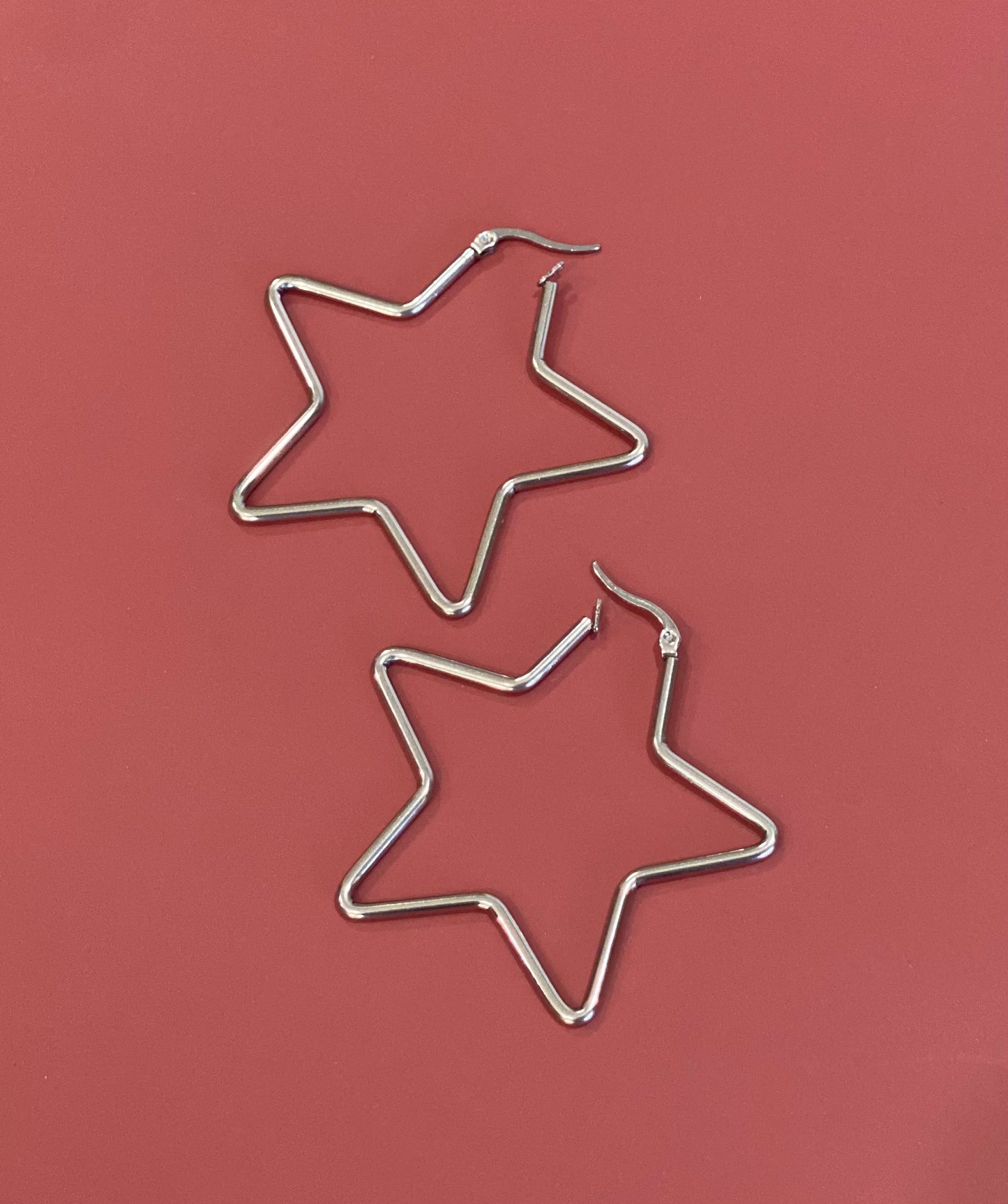 Star Huggie Silver Lg