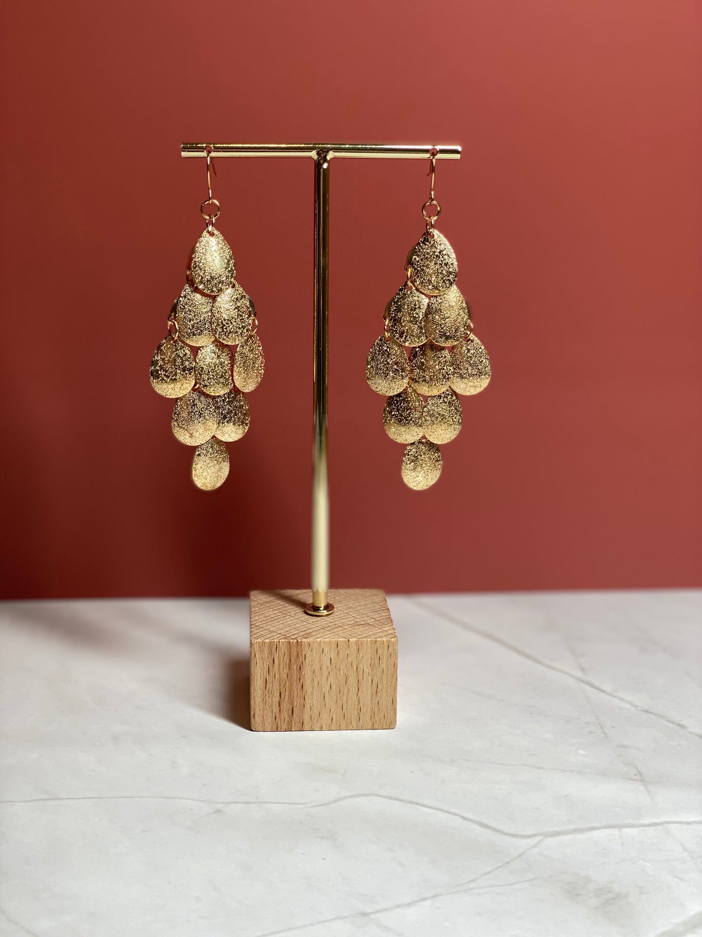 Golden Peacock Dangle