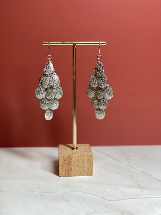 Silver Peacock Dangle
