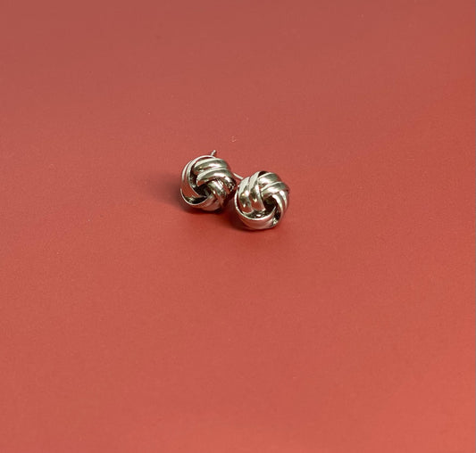 Silver Knots Studs