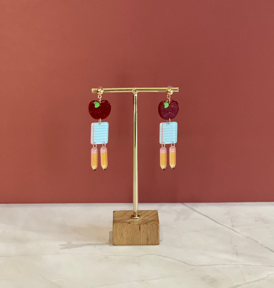 Apple, Paper & Pencil Dangles