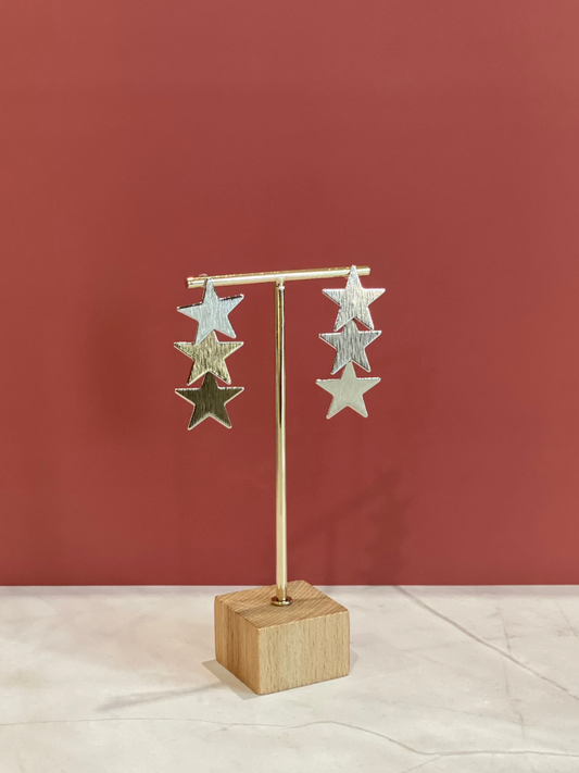 Trio Star Dangle - Silver