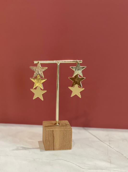 Trio Star Dangle - Gold