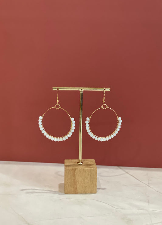 White Beaded Dangle