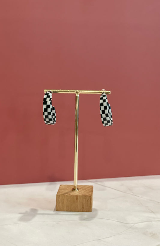Black & White Checkered Hoop