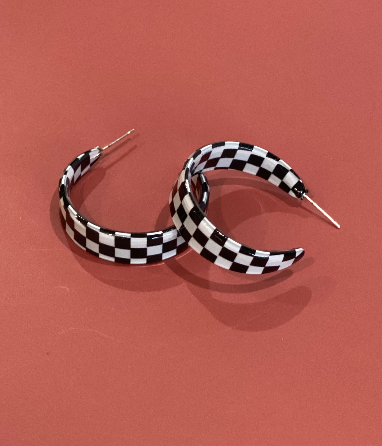 Black & White Checkered Hoop