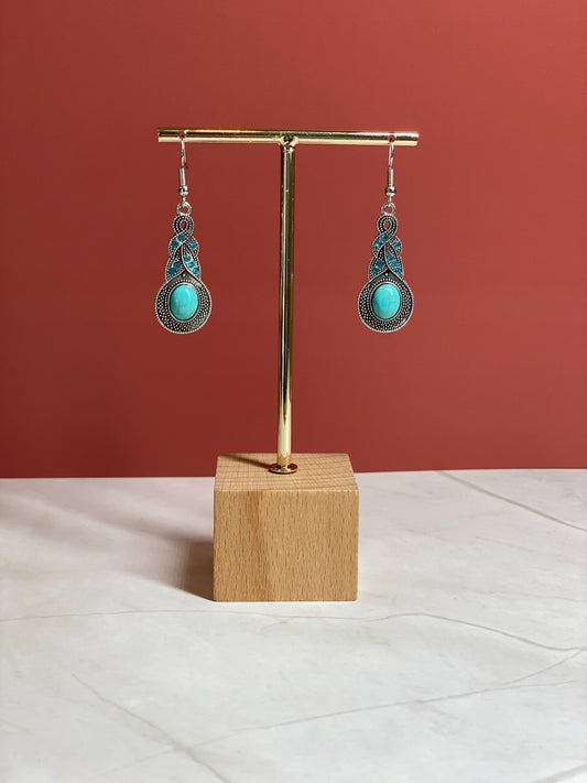 Braided Turquoise Sparkle Dangle