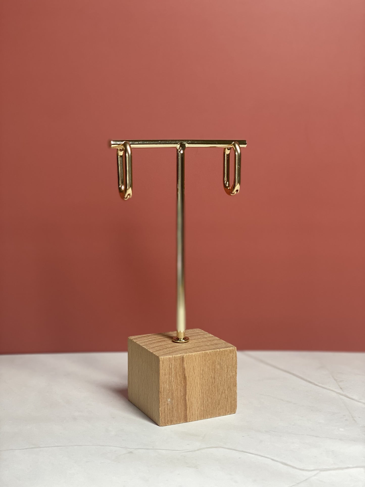 Round Golden Hinged Huggie